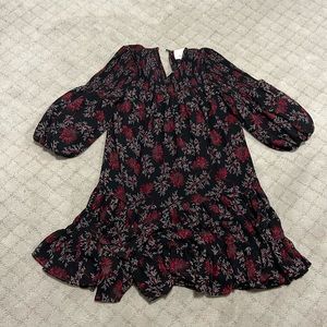 Cinq a sept size 2 red/pink printed dress like brand new